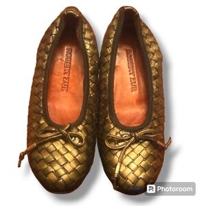 Robert Zur Metallic Woven Flats